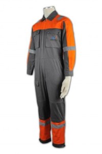 D108 Customized reflective uniform suits Ordered employee uniforms Double chest pockets Designed industrial uniform center Baby belt reflective tapes garment industry supplier HK   flame retardant overalls   hi vis overalls oil and gas coveralls